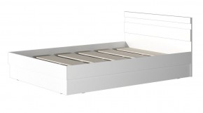 МС "Хилтон" Кровать 1,4 (Белый текстурный) в Губахе - gubaha.ok-mebel.com | фото 2