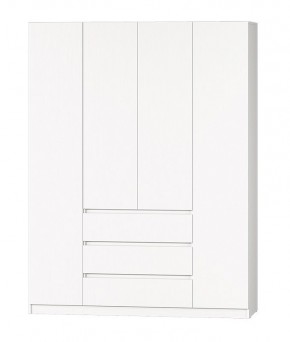 МС "Хилтон" Шкаф №1 1600 (Белый текстурный) в Губахе - gubaha.ok-mebel.com | фото 2
