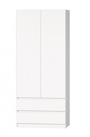 МС "Хилтон" Шкаф №3 900 (Белый текстурный) в Губахе - gubaha.ok-mebel.com | фото 2