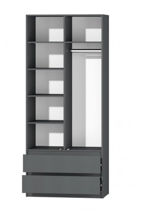 МС "Хилтон" Шкаф №3 900 (Графит) в Губахе - gubaha.ok-mebel.com | фото 3