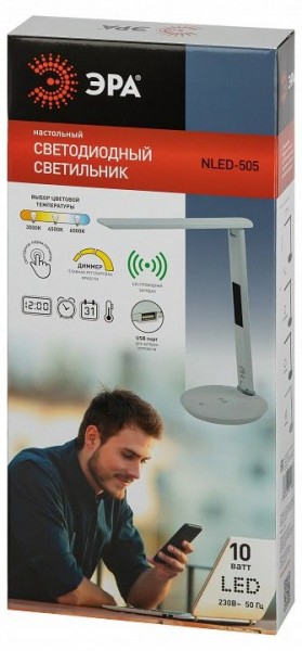 Настольная лампа офисная Эра  NLED-505-10W-W в Губахе - gubaha.ok-mebel.com | фото 5