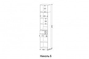 НИКОЛЬ 6 Пенал в Губахе - gubaha.ok-mebel.com | фото 2