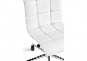 Офисное кресло Квадро экокожа белая / хром в Губахе - gubaha.ok-mebel.com | фото 7