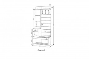 ОЛЬГА Прихожая (модульная) в Губахе - gubaha.ok-mebel.com | фото 3