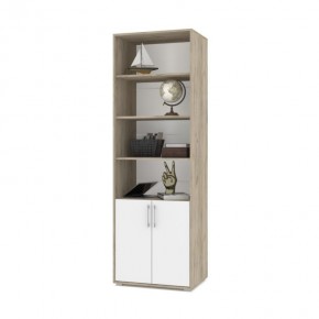 ОЛИВИЯ О21 Шкаф-стеллаж (дуб серый/белый) в Губахе - gubaha.ok-mebel.com | фото