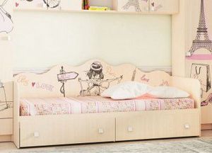 Кровать для детской КР24 Париж в Губахе - gubaha.ok-mebel.com | фото 2