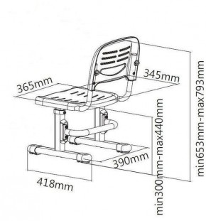 Парта-трансофрмер Amare II Pink + ящик + SST3 Pink в Губахе - gubaha.ok-mebel.com | фото 8