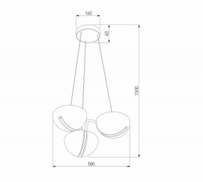 Подвесная люстра Eurosvet Emisfero 50083/3 LED золото в Губахе - gubaha.ok-mebel.com | фото 6