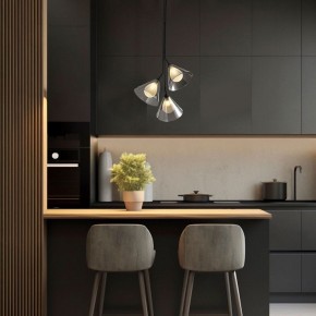 Подвесная люстра Eurosvet Enigma 70161/3 черный в Губахе - gubaha.ok-mebel.com | фото 3