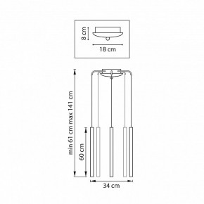 Подвесная люстра Lightstar Tubo L5T747337 в Губахе - gubaha.ok-mebel.com | фото 3