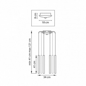 Подвесная люстра Lightstar Tubo L8T747247 в Губахе - gubaha.ok-mebel.com | фото 3
