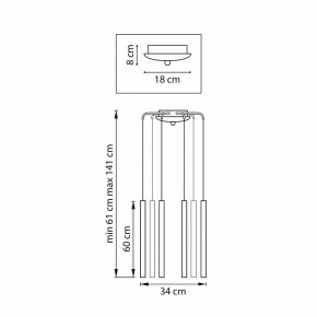 Подвесная люстра Lightstar Tubo L8T747347 в Губахе - gubaha.ok-mebel.com | фото 3