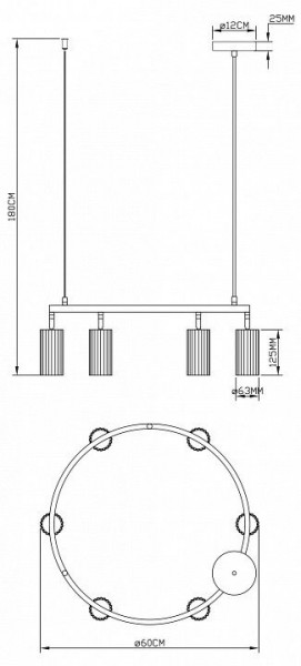 Подвесная люстра Moderli Cora V11601-6P в Губахе - gubaha.ok-mebel.com | фото 7