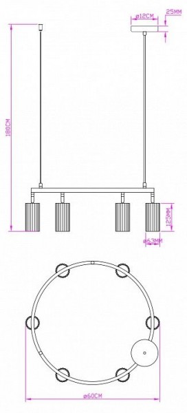 Подвесная люстра Moderli Cora V11602-6P в Губахе - gubaha.ok-mebel.com | фото 5