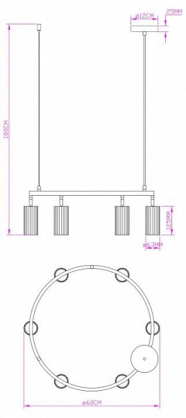 Подвесная люстра Moderli Cora V11603-6P в Губахе - gubaha.ok-mebel.com | фото 6