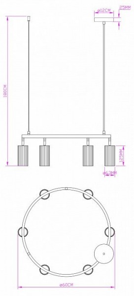 Подвесная люстра Moderli Cora V11604-6P в Губахе - gubaha.ok-mebel.com | фото 6