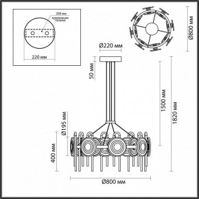 Подвесная люстра Odeon Light Magnet 5407/92L в Губахе - gubaha.ok-mebel.com | фото 6