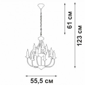 Подвесная люстра Vitaluce V1863 V1863-8/9 в Губахе - gubaha.ok-mebel.com | фото 3