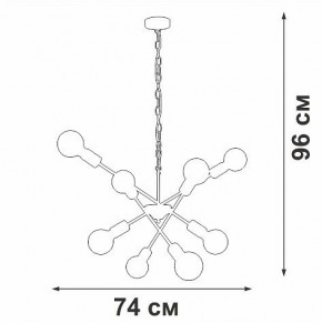 Подвесная люстра Vitaluce V4750 V4750-1/8 в Губахе - gubaha.ok-mebel.com | фото 2