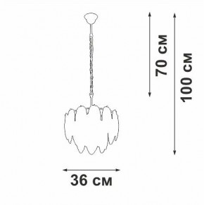 Подвесная люстра Vitaluce V5887 V5887-8/4 в Губахе - gubaha.ok-mebel.com | фото 4