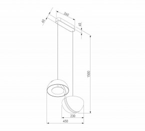 Подвесной светильник Eurosvet Emisfero 50083/2 LED золото в Губахе - gubaha.ok-mebel.com | фото 4