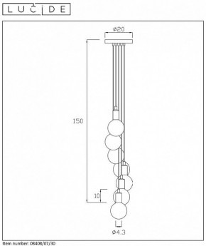 Подвесной светильник Lucide Fix Multiple 08408/07/30 в Губахе - gubaha.ok-mebel.com | фото 4