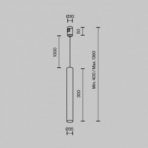 Подвесной светильник Maytoni Focus Led TR155-1-5W3K-B в Губахе - gubaha.ok-mebel.com | фото 5