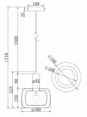 Подвесной светильник Maytoni Vision MOD411PL-01G в Губахе - gubaha.ok-mebel.com | фото 7