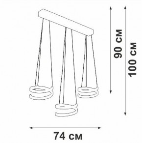 Подвесной светильник Vitaluce V3047 V3047-1/3S в Губахе - gubaha.ok-mebel.com | фото 4