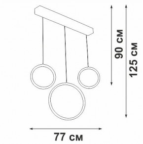 Подвесной светильник Vitaluce V3050 V3050-0/3S в Губахе - gubaha.ok-mebel.com | фото 5