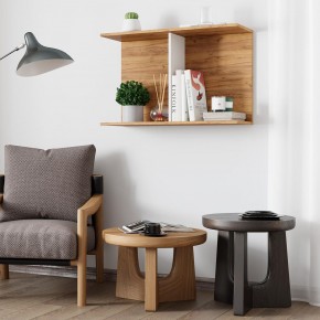 Полка Ион-3 (крафт/белый) в Губахе - gubaha.ok-mebel.com | фото 3