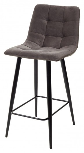 Полубарный стул CHILLI-QB графит #14, велюр / черный каркас (H=66cm) М-City в Губахе - gubaha.ok-mebel.com | фото