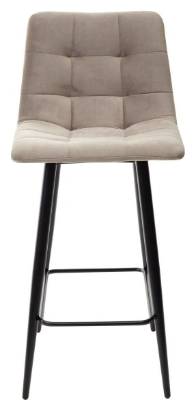 Полубарный стул CHILLI-QB латте #25, велюр / черный каркас (H=66cm) М-City в Губахе - gubaha.ok-mebel.com | фото