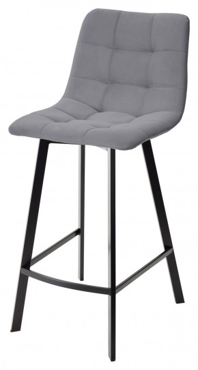 Полубарный стул CHILLI-QB SQUARE серый #27, велюр / черный каркас (H=66cm) М-City в Губахе - gubaha.ok-mebel.com | фото