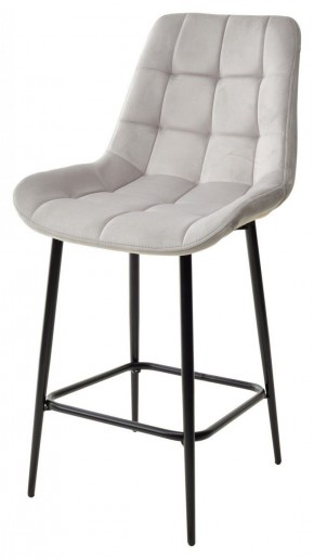 Полубарный стул ХОФМАН, цвет H-09 Светло-серый, велюр / черный каркас H=63cm М-City в Губахе - gubaha.ok-mebel.com | фото