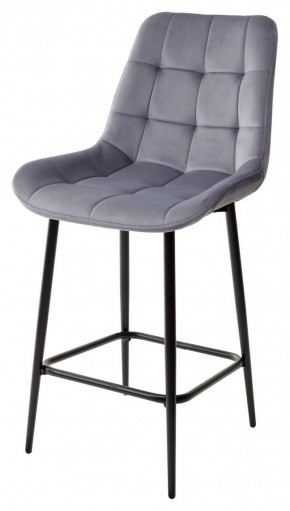 Полубарный стул ХОФМАН, цвет H-14 Серый, велюр / черный каркас H=63cm М-City в Губахе - gubaha.ok-mebel.com | фото