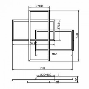 Потолочная люстра Maytoni Line MOD016CL-L80BK в Губахе - gubaha.ok-mebel.com | фото 2