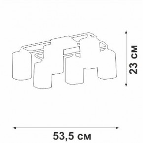 Потолочная люстра Vitaluce V3092 V3092-1/6PL в Губахе - gubaha.ok-mebel.com | фото 4