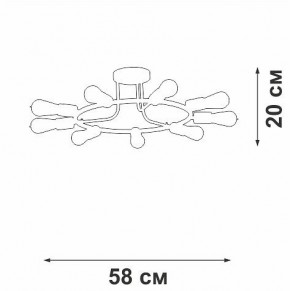 Потолочная люстра Vitaluce V3797 V3797-1/9PL в Губахе - gubaha.ok-mebel.com | фото 2