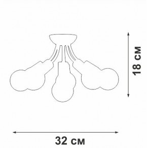 Потолочная люстра Vitaluce V3927 V3927-1/6PL в Губахе - gubaha.ok-mebel.com | фото 6