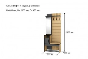 Прихожая "Ольга-Лофт 1" в Губахе - gubaha.ok-mebel.com | фото 4