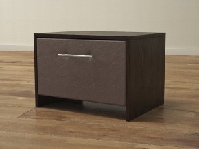 PROxSON Тумба Varna (ЛДСП Венге+экокожа Дуб венге с коричневым) 51x40 в Губахе - gubaha.ok-mebel.com | фото