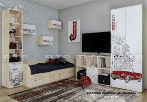 Шкаф антресольный АН-03 Сенди Мальчик в Губахе - gubaha.ok-mebel.com | фото 2