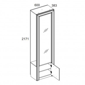 Шкаф 1DZ, OLIVIA, цвет вудлайн крем/дуб анкона в Губахе - gubaha.ok-mebel.com | фото 2