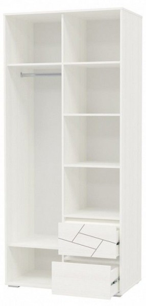 Шкаф 2-х дверный с ящиками АДЕЛИНА (4-4831рам.б) в Губахе - gubaha.ok-mebel.com | фото 2