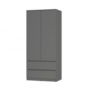 Шкаф 2-х створчатый Симпл ШК-03 (графит) в Губахе - gubaha.ok-mebel.com | фото 2