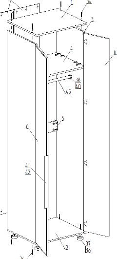 Шкаф 2-ств. для одежды "Лео" в Губахе - gubaha.ok-mebel.com | фото 2