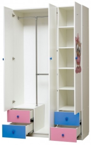 Шкаф 3-х дверный с ящиками и фотопечатью Совята 3.1 (1200) в Губахе - gubaha.ok-mebel.com | фото 2