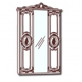 Шкаф 3-х дверный с зеркалами (01.143) Роза (беж) в Губахе - gubaha.ok-mebel.com | фото