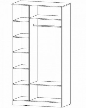 ГАММА Шкаф 3-х створчатый в Губахе - gubaha.ok-mebel.com | фото 2